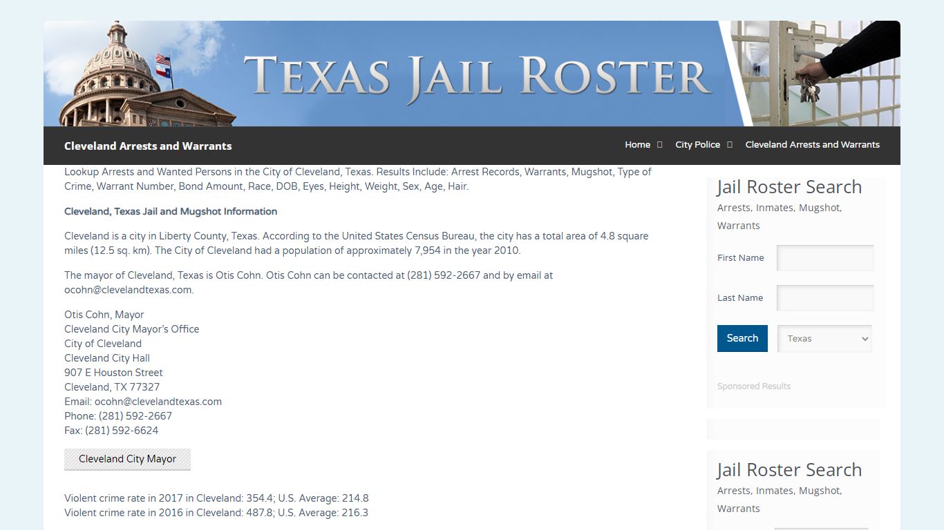 Cleveland Arrests and Warrants | Jail Roster Search
